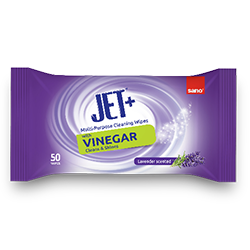 Jet wet wipes with vinegar